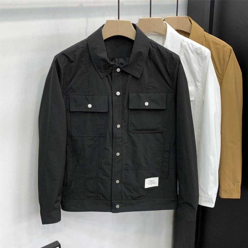 Весна и осень Простая повседневная куртка с лацканами, мужская новая корейская мода, универсальная короткая рабочая куртка