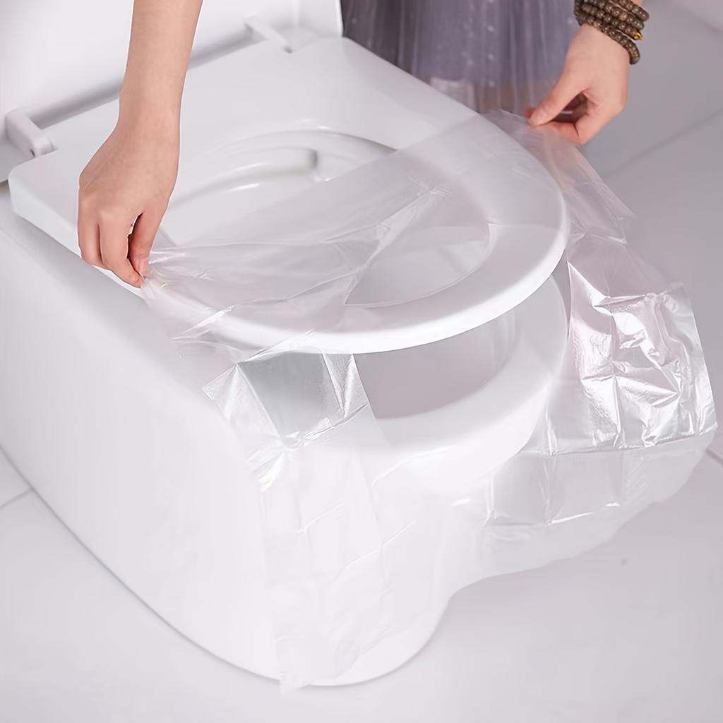 Universal Disposable Toilet Seat Covers, Waterproof PVC Travel Toilet Liners, Portable Sanitary Seat Covers for Airplane, Camping, Bathroom