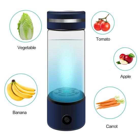 Генератор водородной бутылки с водой 300 мл, перезаряжаемая гидро-чашка для воды, портативная машина для электролиза для домашнего офиса и путешествий