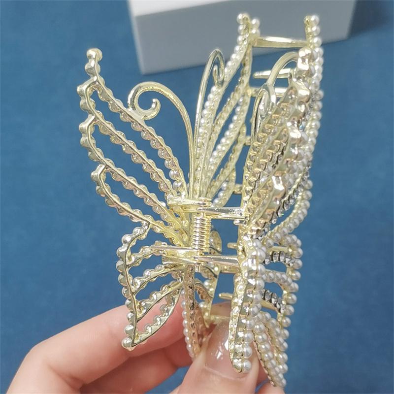 Элегантная заколка для волос в форме бабочки Зажим в виде акулы Большой зажим для волос Головной убор