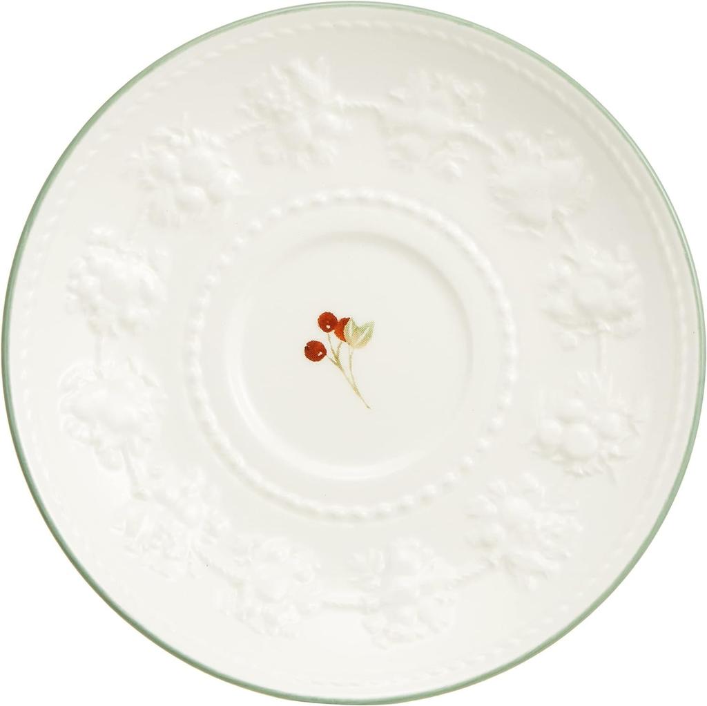 Wedgwood Официальный свадебный подарок Festivity Малина Пара чайных чашек Свадебный подарок для невесты и Официально импортированная упаковка и блюдце, 250 мл,