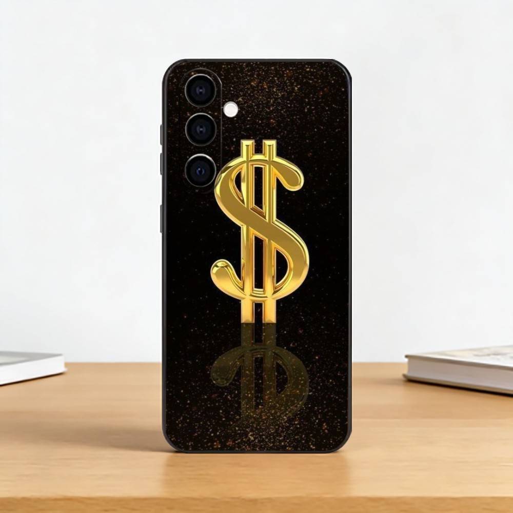 Чехол для телефона Money Gold A-Art для Samsung Galaxy A73, A72, A71, A70, A53, A52, A51, Другие Мягкий Черный Чехол