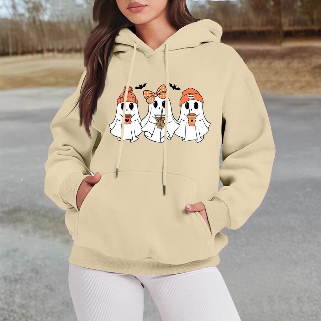 Женские свитшоты оверсайз, флисовые толстовки с длинным рукавом, осенние наряды с карманом