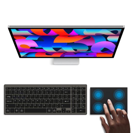 Bluetooth-compatible Wireless Touchpad Ultra-Thin Gesture Control Compact Design Portable Multi-Function Touchpad for Laptop Tablet