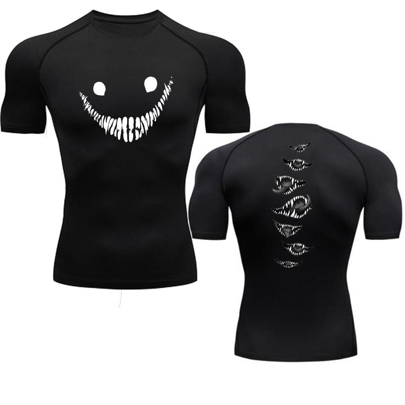 Running T-Shirt Men Short Sleeve Compression Shirt Summer Quick Dry Fashion High Elasticity Top Bodybuilding Workout Breathable Gym Suit
