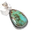 Natural Chrysoprase Gemstone 925 Sterling Silver Jewelry Pendant 2.13" D8o04