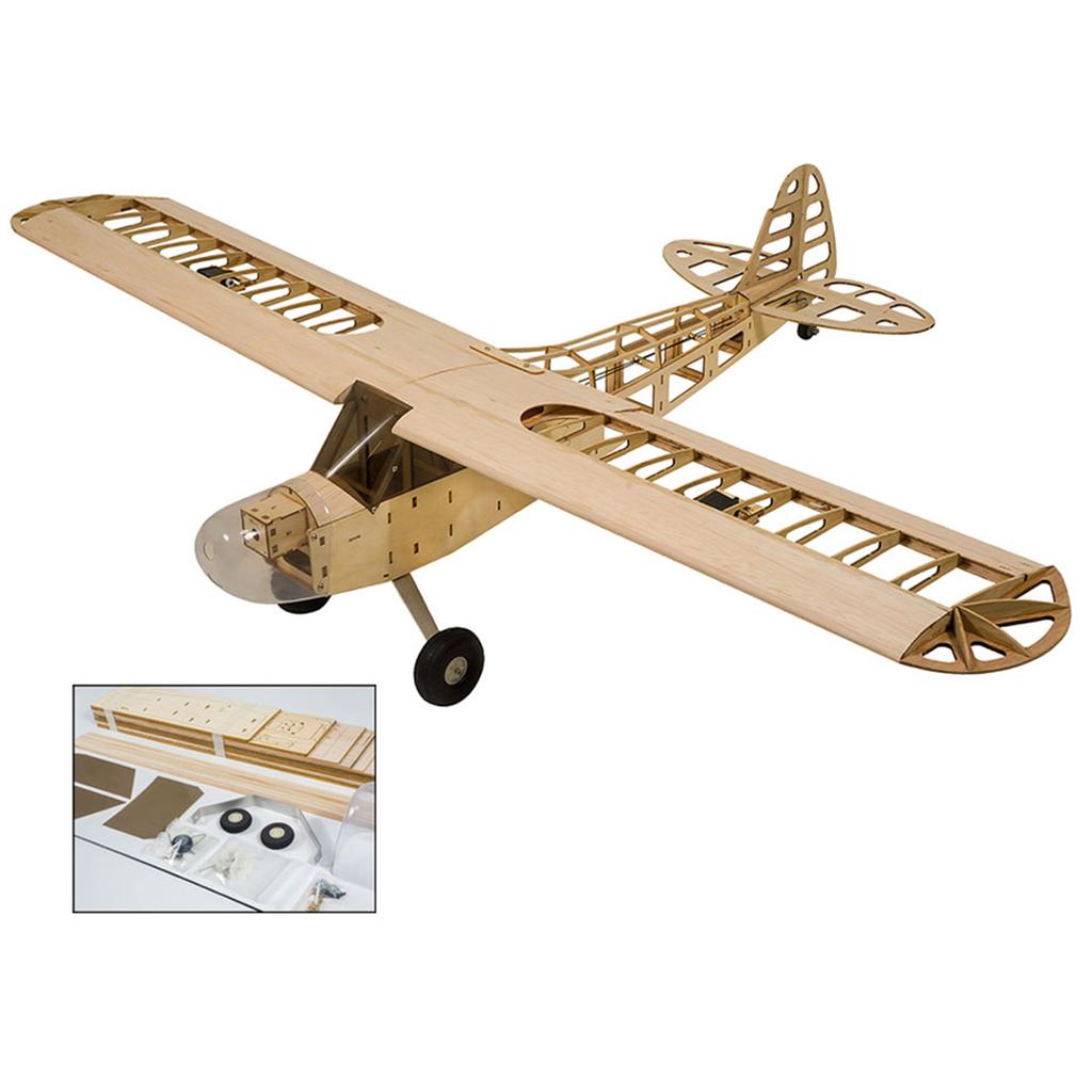 Dancing Wings Hobby S0801 Balsa Wood RC Самолет 1,2M Piper Cub J-3 Комплект дистанционного управления самолетом