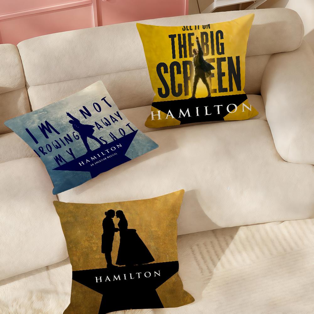 Classic Play Musical Hhamilton Pillow Case Suitable For Bedrooms Living Rooms Cars Home Decoration
