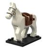 Single Sell Medieval Knight War Horses Wolves Tiger Bears Deer Dragon Animal Decorative Toy Moc Building Block Rope Saddles K039