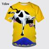 Summer Fashion Animal Cow 3D Printing Short-sleeved Fashion Men's Casual Hip-hop Harajuku T-shirt Unisex Tops