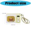 Creative Microwave Keychain Interactive Children's Toy with LED Light Sound Effects Gold Lobster Clasp for Kids Adults