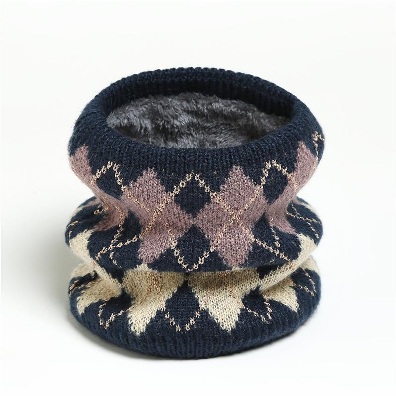 Europe America Women Color Match Fashion Ring Scarf Knit Neck Cover Warm Fleecing Neckerchief Unisex Accessories Free Shipping