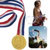 4,9 см Золотая медаль Спортивные награды с шейной лентой Металлические медали победителя Медали для соревнований для шоу талантов, вечеринки, гонки