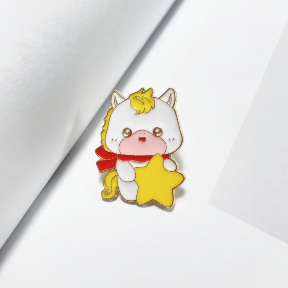 Zinc Zinc Zinc Alloy Zodiac Horse Brooch Chinese Style Animal Brooch Cute New Year Lapel Pins  New Year Gift