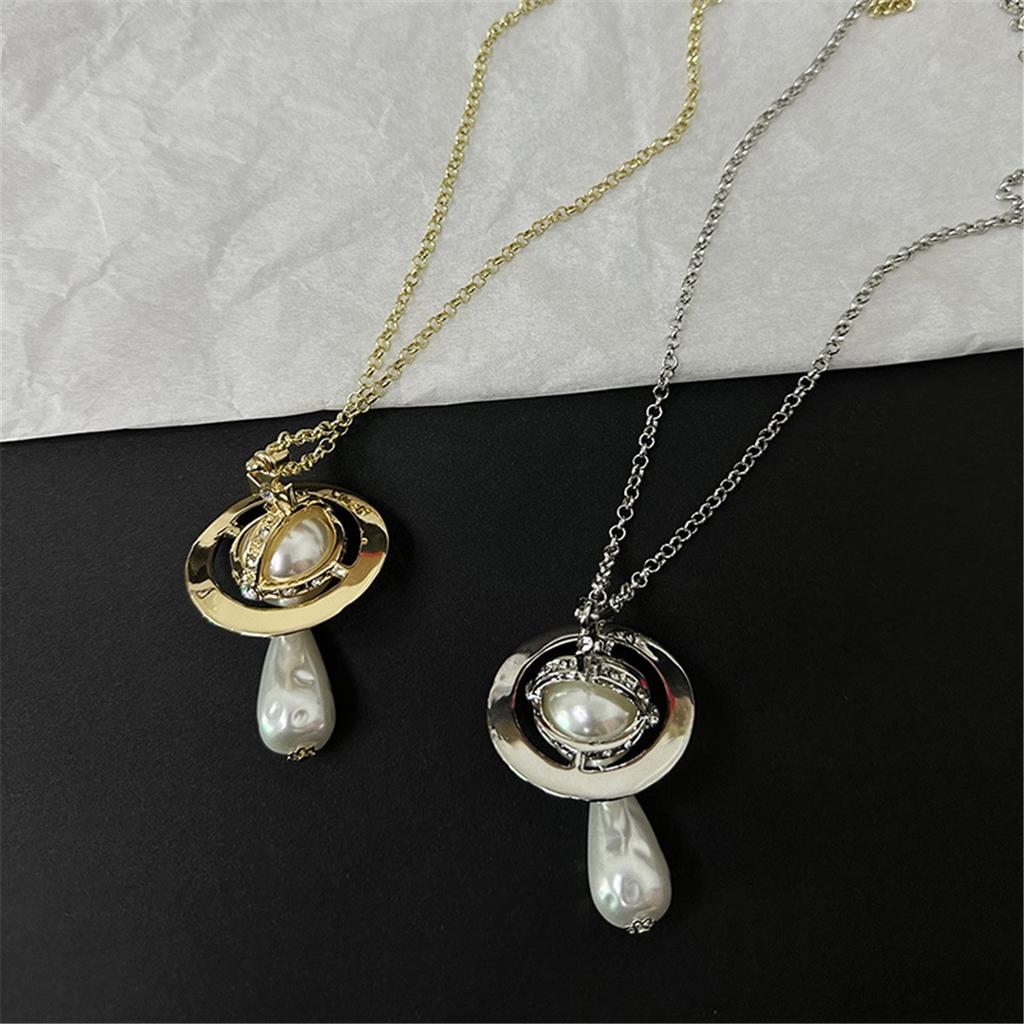 Tooxika Преувеличенное трехмерное ожерелье-подвеска в стиле барокко с жемчугом в форме капли воды, легкая роскошь, темперамент, цепочка-джемпер для женщин