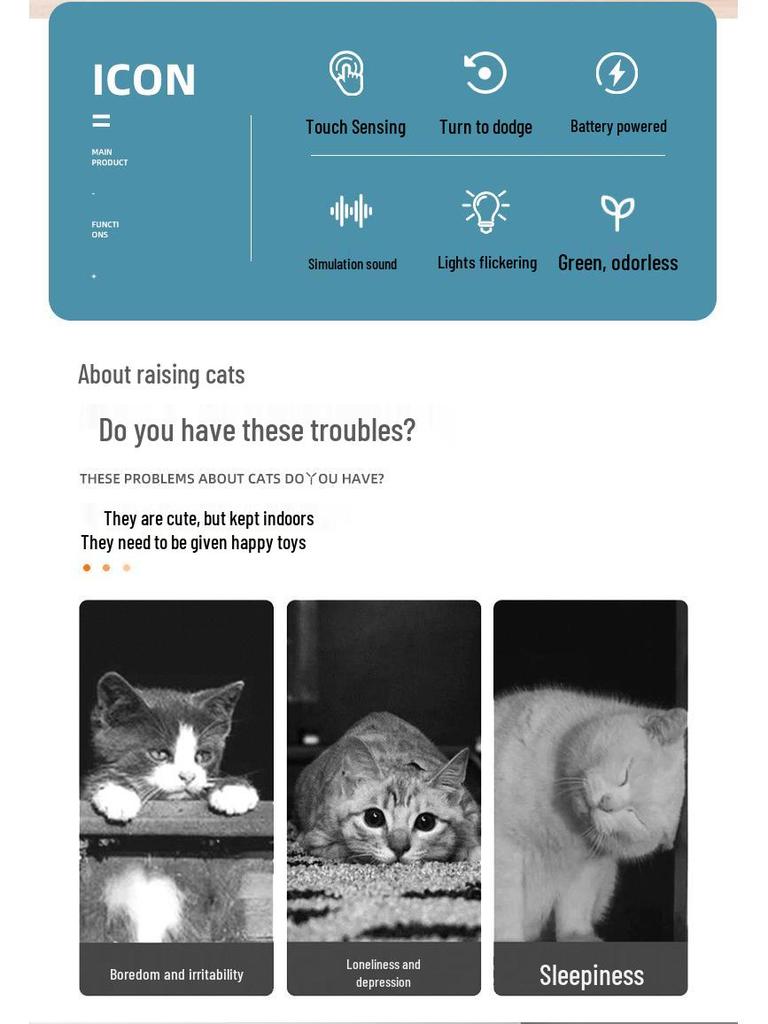 Интерактивная электрическая мышь-тизер: Умная игрушка для кошек с сенсорным управлением и дистанционным управлением