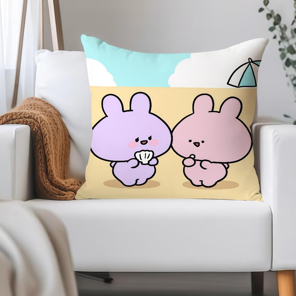 Cartoon A-Asamimichan Cute Pillow Case Applicable Space For Guest Rooms Interiors Cars Office House Decoration