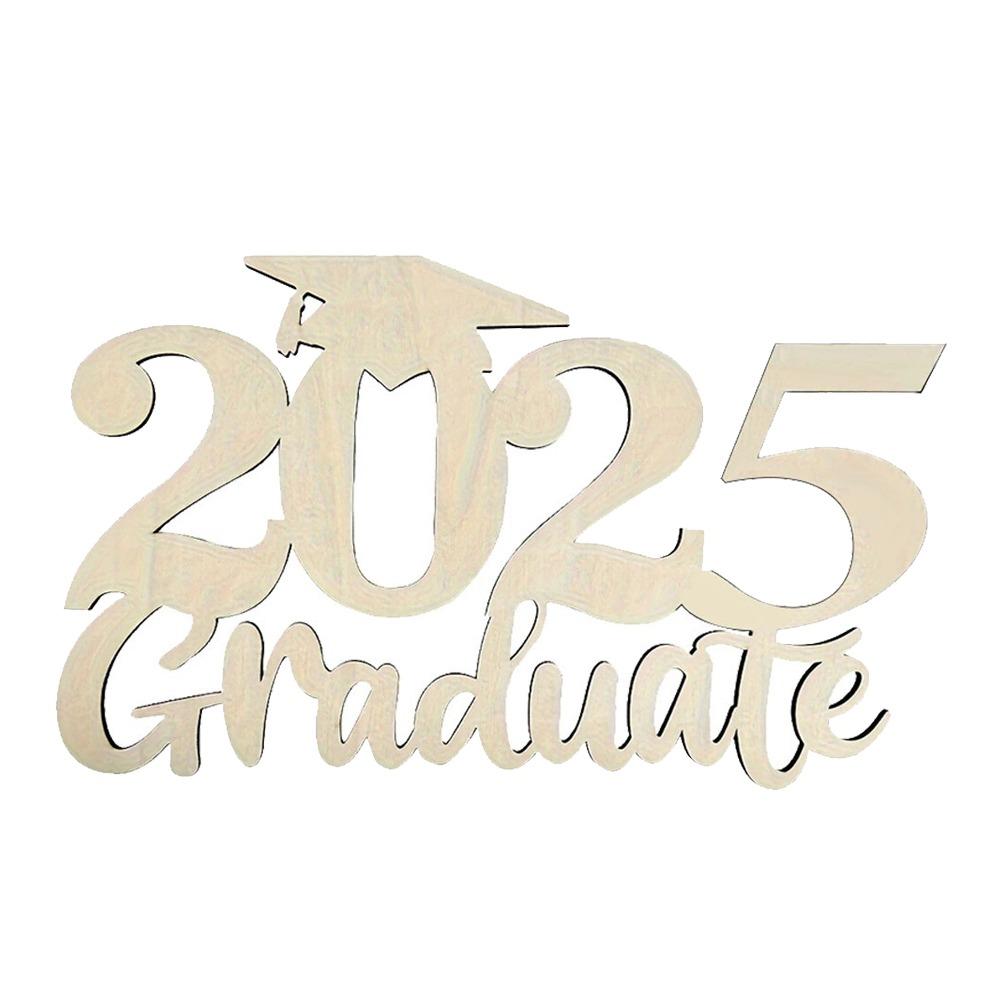 Минималистичное украшение для праздничной вечеринки, деревянное украшение для выпускного 2025 года, украшение для церемонии, украшение для вечеринки