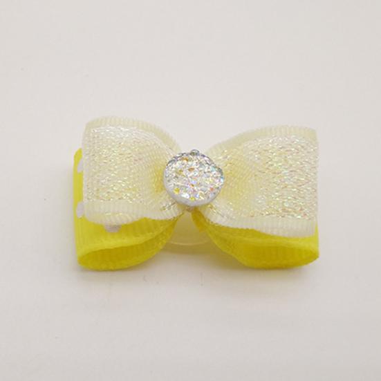 2 шт., завязки для волос для собак, волнистая точка, украшение для головы с принтом, хорошая эластичность, милые