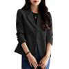 ZANZEA Women Turn Down Collar Long Sleeve Casual Thin Cardigan Outwear