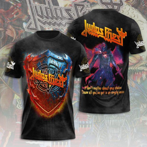 New Popular Band Judas Priest T-Shirts 3D Print Men's Hip Hop Short Sleeve T Shirt Oversized Harajuku Y2k Tops Tees Men Clothing