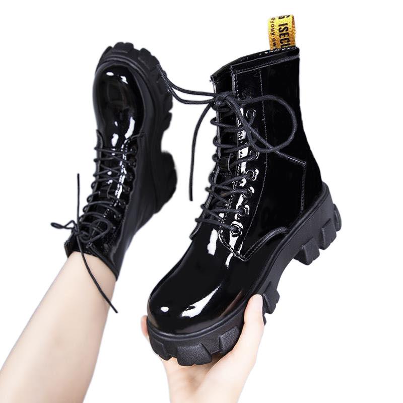 Ботинки Martin женские бархатные новые британские ботинки на толстой подошве осенние одинарные модные короткие ботинки теплые зимние ботинки