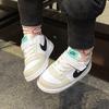 Nike Court Borough Удобные Спортивные Прочные Дышащие Низкие Кроссовки Детские Кроссовки Серый Белый DZ2788-101