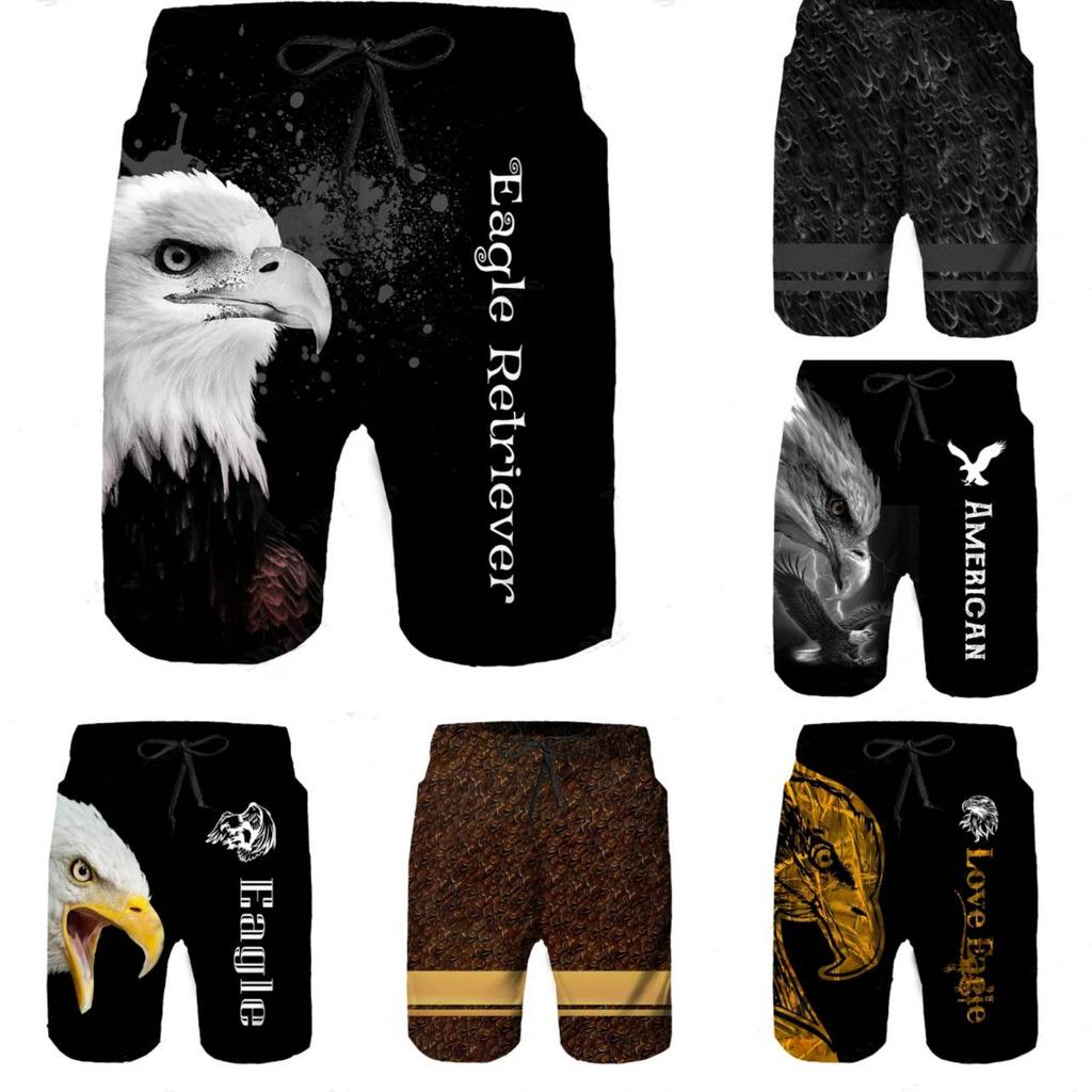 Boxing Shorts 3D Print Training Eagle Falcon Hawk USA America Unisex Men Women Quick Dry Fitness Gym Sport Workout Casual Streetwear