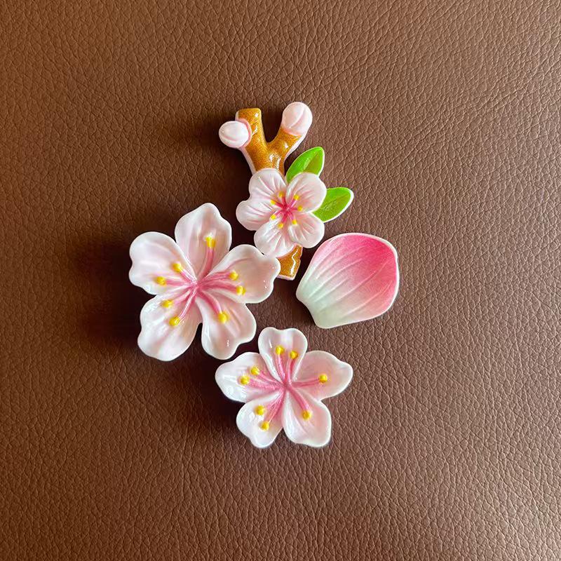 3D Peach Blossom Car Tail Sticker - Electric & Tricycle Decoration