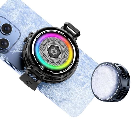 Охлаждающий вентилятор для телефона для игр и прямых трансляций, магнитный радиатор для мобильного телефона с RGB-подсветкой, универсальный вентилятор для охлаждения телефона и планшетов