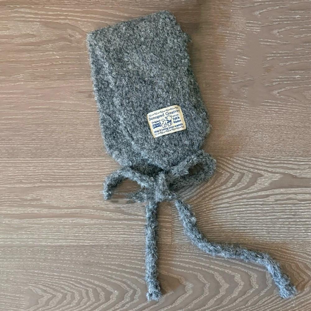 Solid Color Wool Strappy Earmuffs Thicken Warm Earlaps Fashion Knitted Ear Covers  Winter Headband