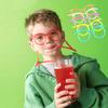 Creative Funny Flexible Glasses Drinking Straws Novelty Children Party Supply