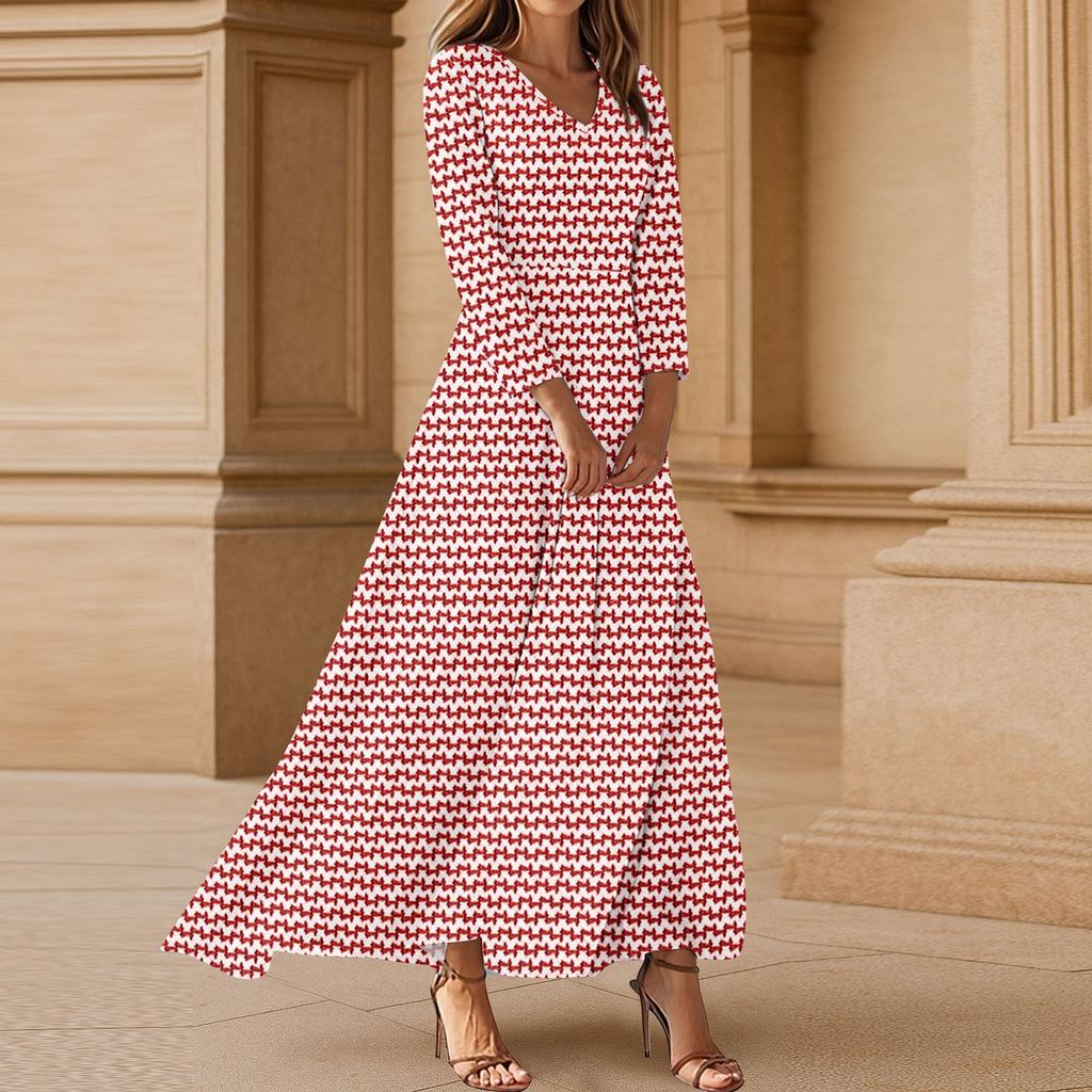 Платья для женщин Винтажное цветочное туниковое платье миди с завышенной талией Летнее повседневное платье с рукавом 3/4