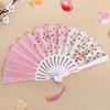 Складной вентилятор с глянцевой текстурой. Красивые различные стили. Гладкая поверхность. Тонкая работа. Украшение. Ткань Оксфорд. Ручной вентилятор в китайском стиле. Товары для дома.