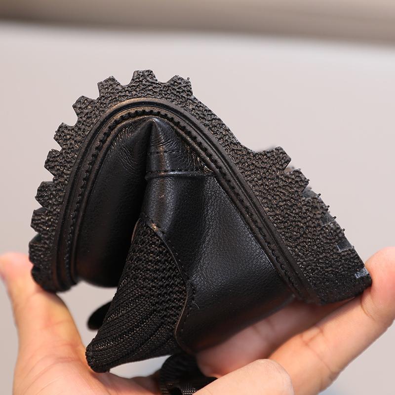 Детские ботинки для мальчиков и девочек, модные детские зимние ботильоны на резиновой подошве, осенне-зимние теплые детские ботинки с боковой молнией