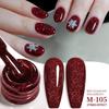 Super Flash Crushed Diamond Nail Polish Gel - 2025 New Year Red Dazzling Nail Art Phototherapy Gel