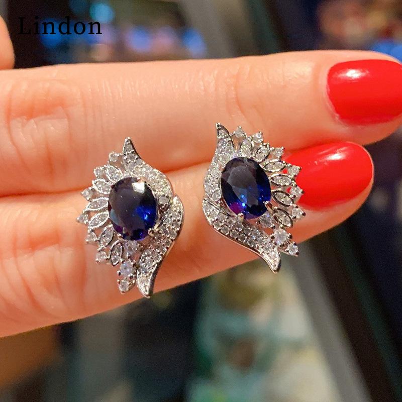 Lindon Fashion Copper Alloy Zircon Jewellery Drop Earrings For Women Wedding Party Gifts