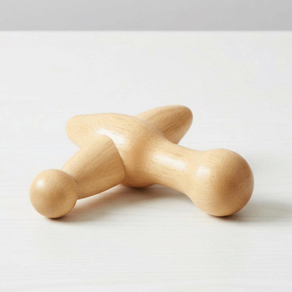 Handheld Wood Massage Roller Wood Trigger Point Massager Lymphatic Drainage