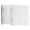 Wannadice A6 Square PP Color Binder Cover 6 Holes, 01 White, 2 Pcs.