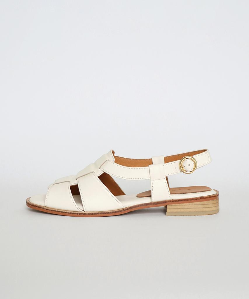 Heenn Open-Toe Fisherman Sandals. Cream