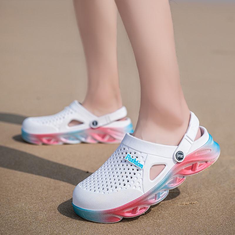 Мужские женские летние сандалии для пляжных видов спорта, парная обувь без шнуровки, тапочки, сабо, водные сандалии