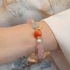 Natural Pink Quartz Crystal Bracelet for Women,fashion Design Amethyst Bracelet Powder Crystal Beaded Jewelry