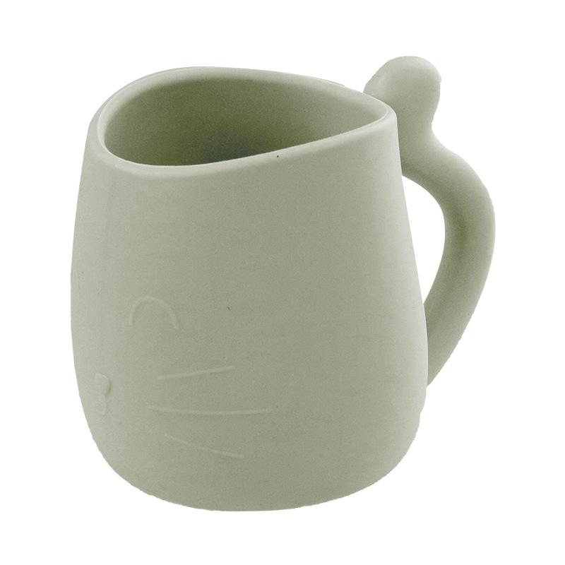 Силиконовая чашка, противопадающая, милая чашка для кошек, домашняя питьевая чашка, чашка для воды Caneca с ручкой, милая чашка, чашка для ополаскивателя полости рта