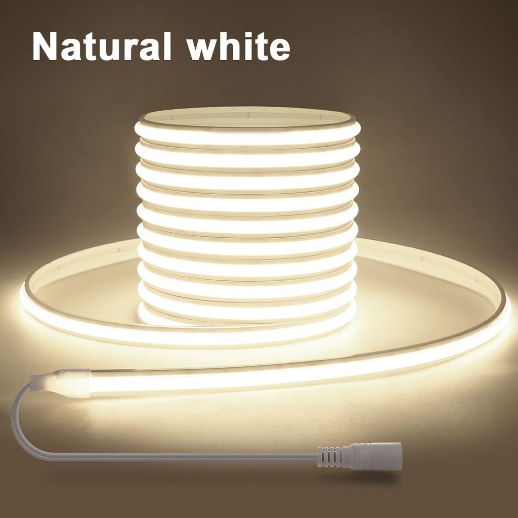 Высококачественная COB светодиодная неоновая лента 24V, равномерное свечение, без темных зон, самоклеящаяся неоновая лента, водонепроницаемая светодиодная веревка, декор для комнаты