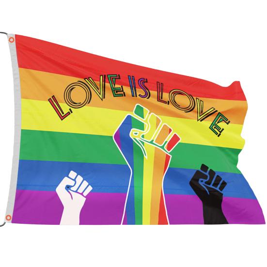 90x150cm Tear-resistant Rainbow Flag Digital Printing Great Large Size LGBT Banner