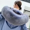 Женская зимняя подкладка из лисьего меха Pie Overcome, длинное пальто, парка Henin, съемная