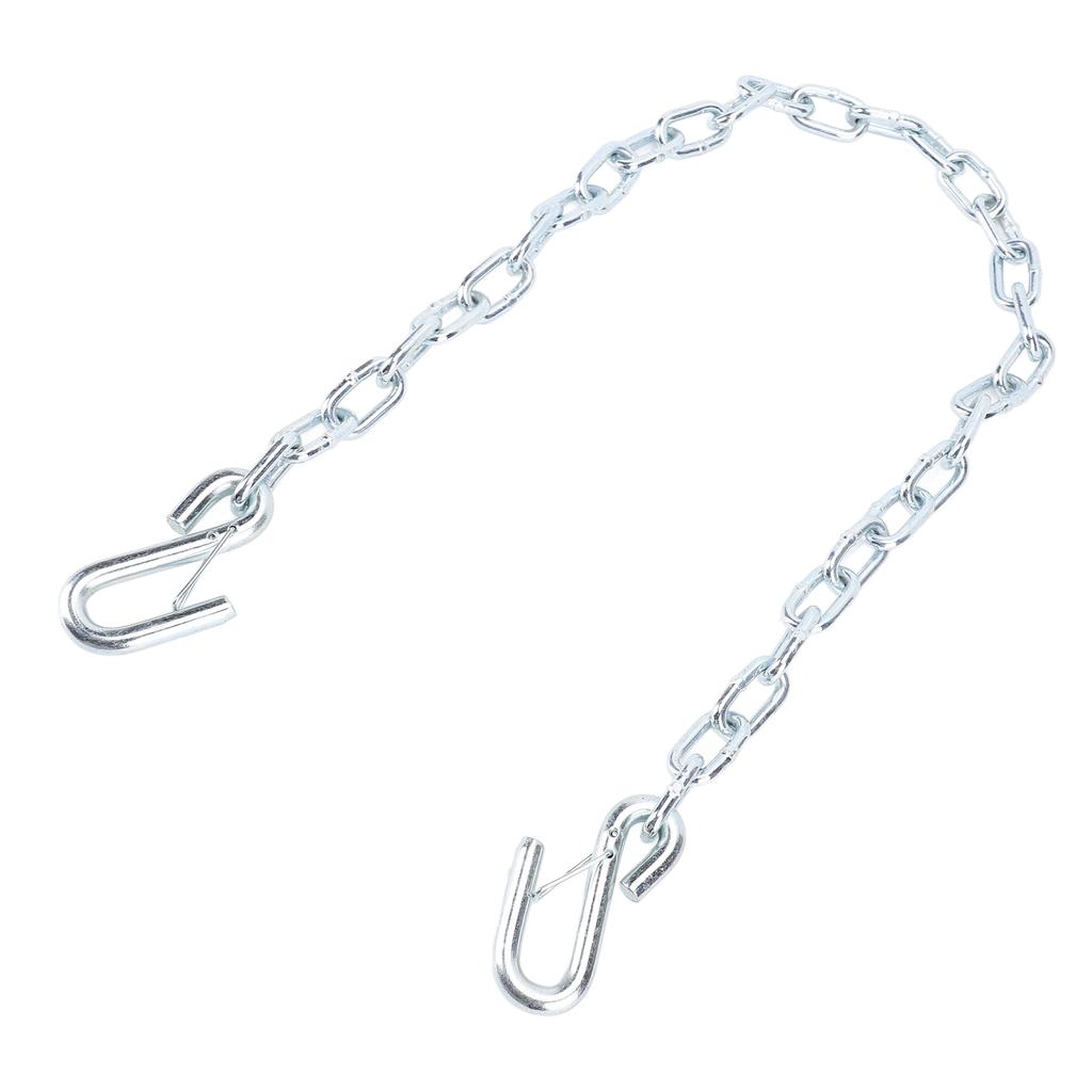 Предохранительная цепь для прицепа Высокопрочная Длина 1 м с S-крюками Грузоподъемность 3500 фунтов Нерастяжимая для прицепа, дома на колесах