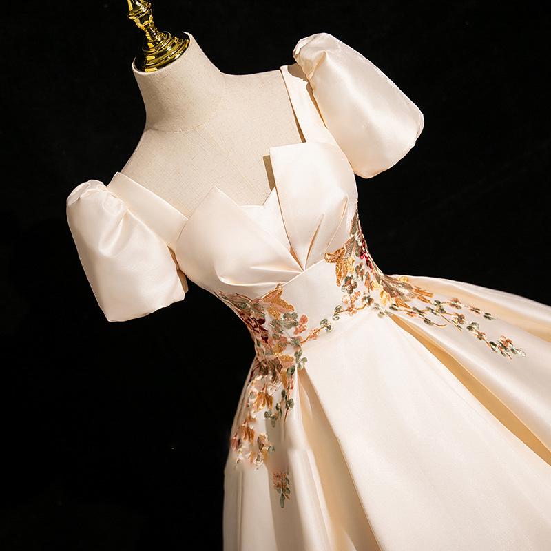 Женское вечернее платье из французского сатина 2025 года для помолвок, тостов и мероприятий