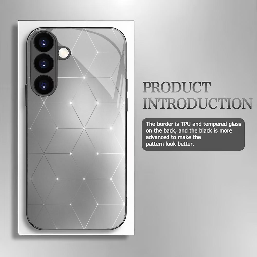 Закаленное стекло с градиентным рисунком для телефона, подходит для Samsung GalaxyS26 S25 S24 S23 S22 S20FE/Ultra/Plus5G, противоударная задняя крышка