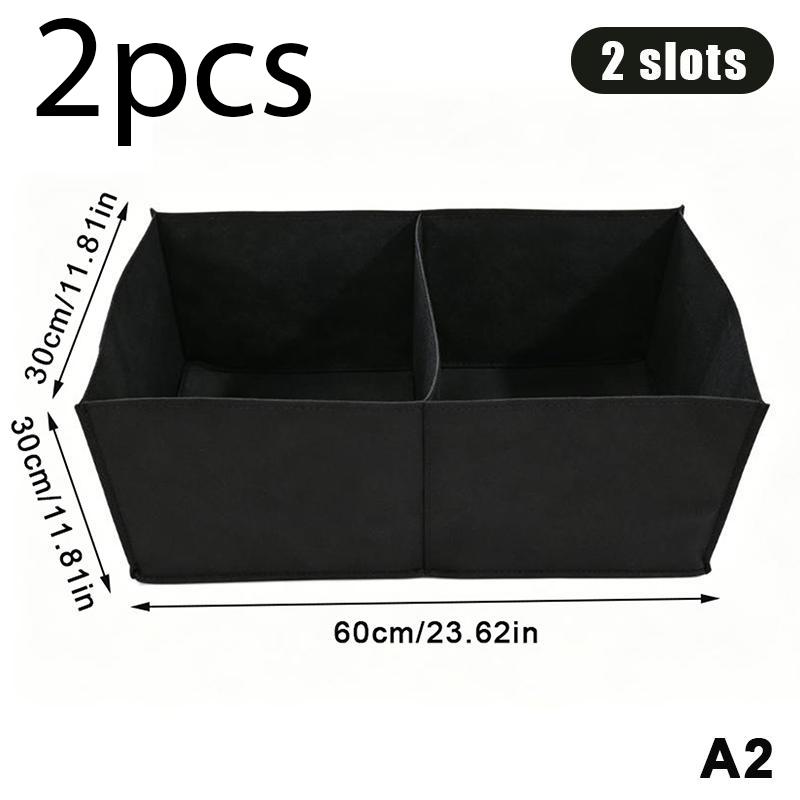 1/2pcs Raised Garden Bed Black Grow Bag for Vegetable Flower Planter Reusable Breathable Felt Bag for Indoor Balcony Outdoor